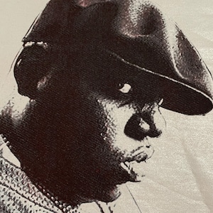 【BROOKLYN MINT】the Notorious B.I.G. Biggie ノトーリアス・B.I.G ビギー フォトプリント スウェット トレーナー プルオーバー  レッド rap ラップ hiphop ブルックリンミント US古着