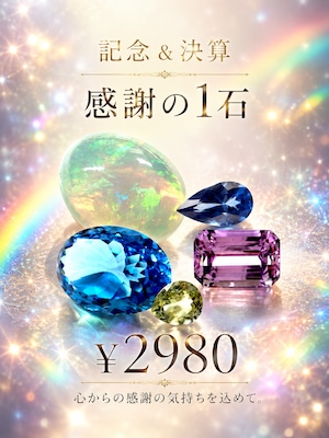 【記念＆決算】感謝の1石 -還元宝石-［No.K-576］