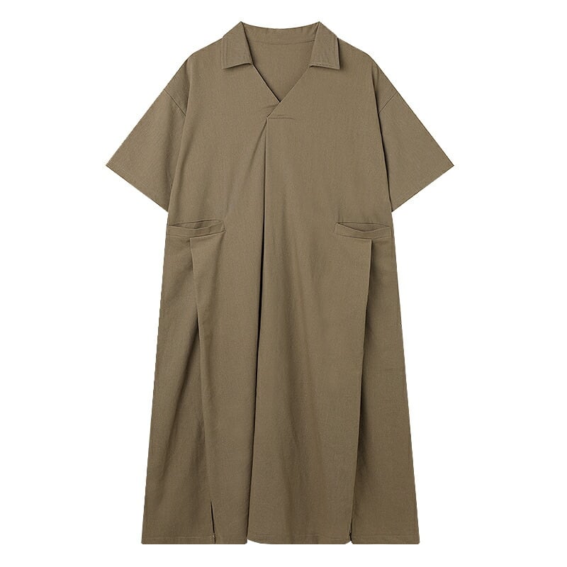 綿麻 リネン ワナチュラルワンピース 半袖 ゆったりサイズ /N118 綿麻 リネン ワナチュラルワンピース 半袖 ゆったりサイズ /N118