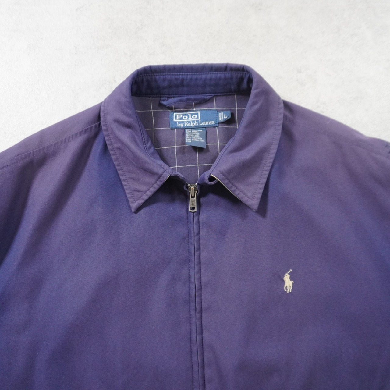 Polo by Ralph Lauren Harrington jacket "fade navy purple" L 古着 - 4