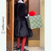 【3color】風景をまとうバルーンの詩色ボリュームスカート《W0208》