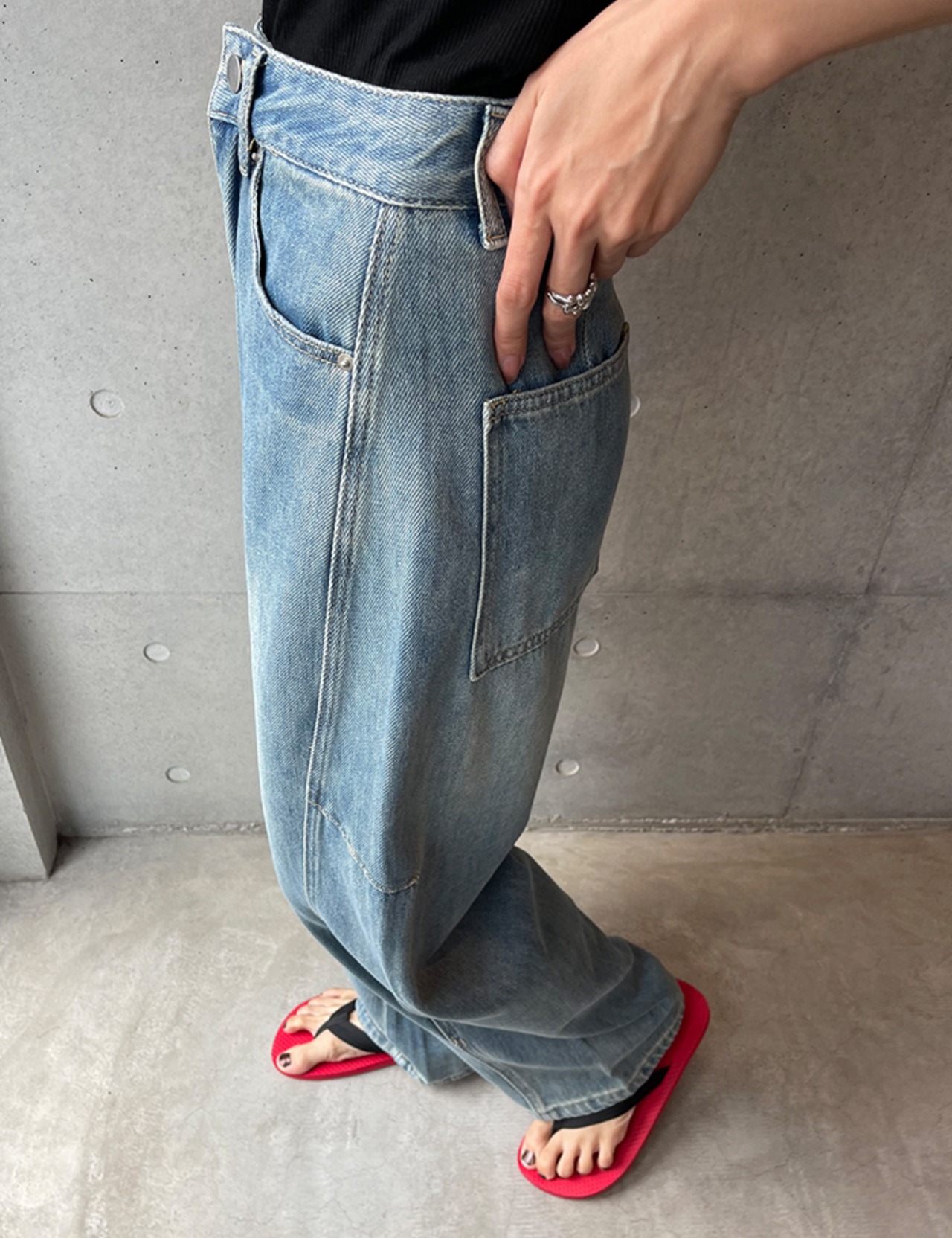 【25aw】Semi-balloon Denim Pants_2colors