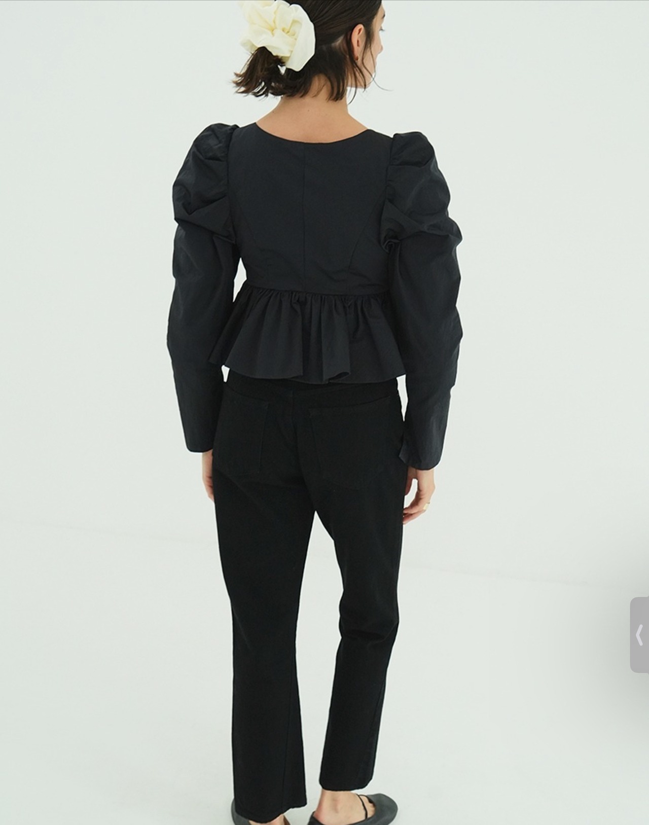 CLANE SHORT PEPLUM RIBBON TOPS