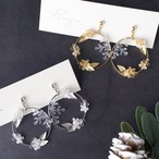 【冬限定】柊の雪化粧 - Silver- | ピアス / イヤリング