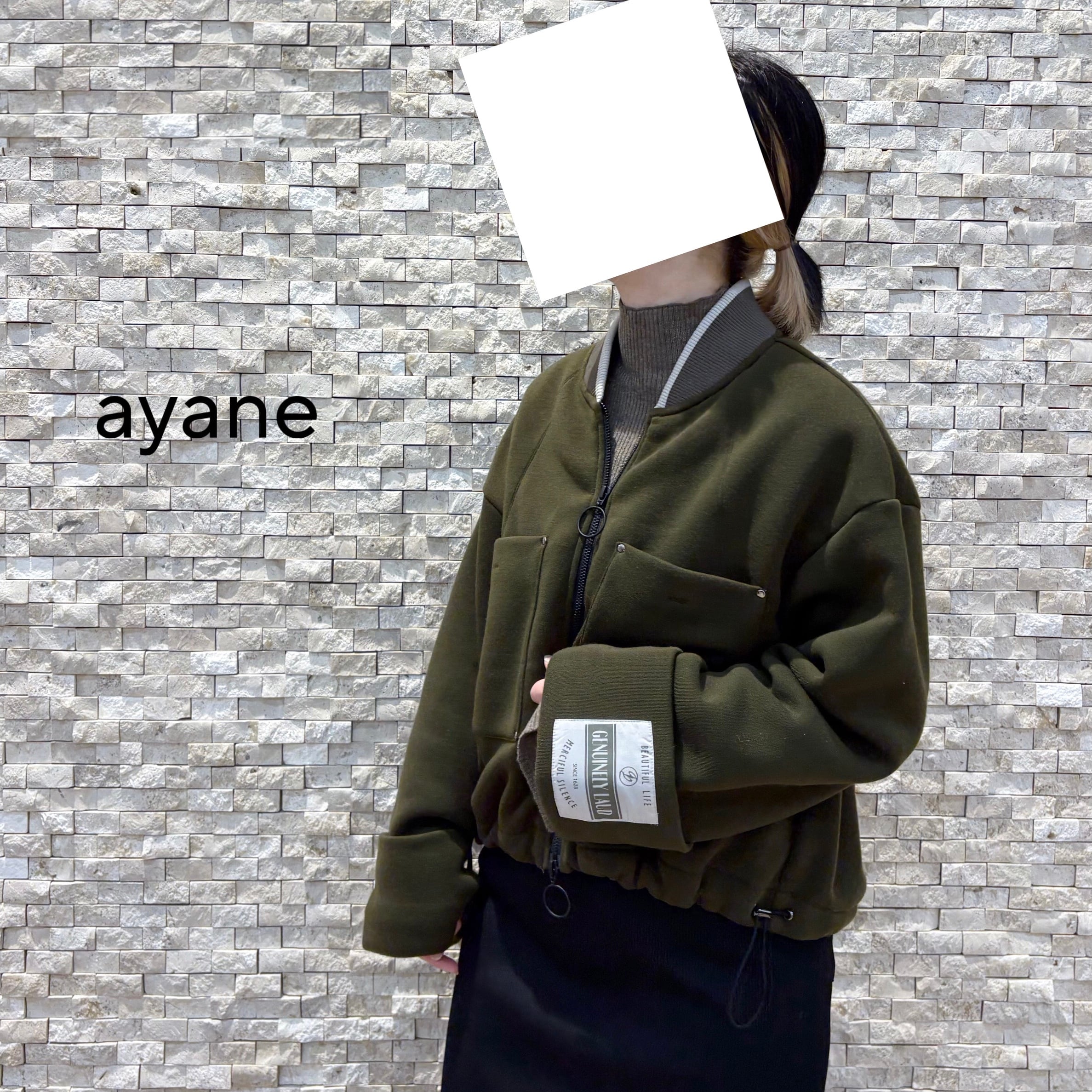 【ayane】軽量裏起毛ショート丈ブルゾン(896111)