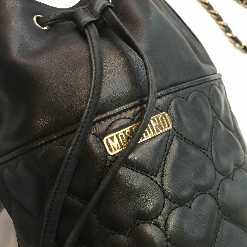 MOSCHINO キルティング チェーンバッグ モスキーノ　巾着バッグ0421