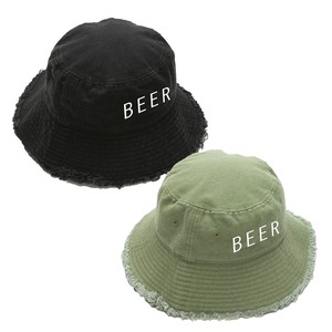 BEER ロゴ刺繍バケットハット/フリンジ （2色）