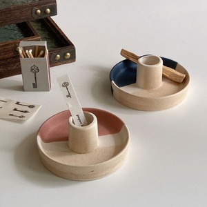 color combinations candle holder 2colors / カラー コンビネーション キャンドルホルダー トレイ 配色 韓国インテリア雑貨