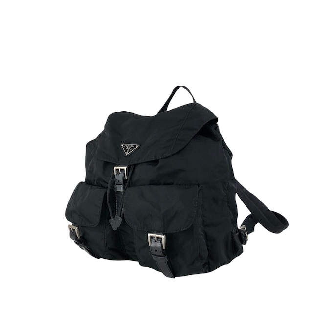 PRADA プラダ バックパック ブラック トライアングルロゴ ナイロン ダブルポケット vintage ヴィンテージ オールド rr2dvd