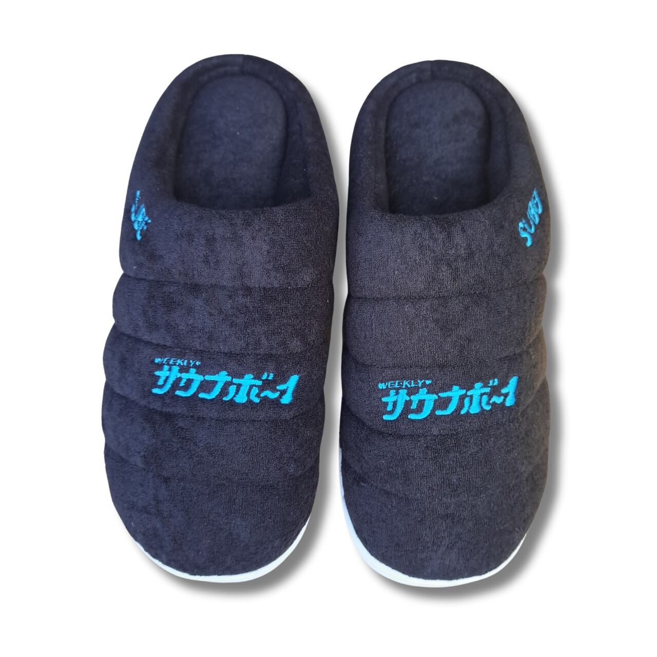 SUBU × サウナボーイ パイルサンダル (black)