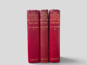 【RV020】【FIRST EDITION】The Alpine Club Register 1857-1890(1923.1925.1928) /A. L. Mumm