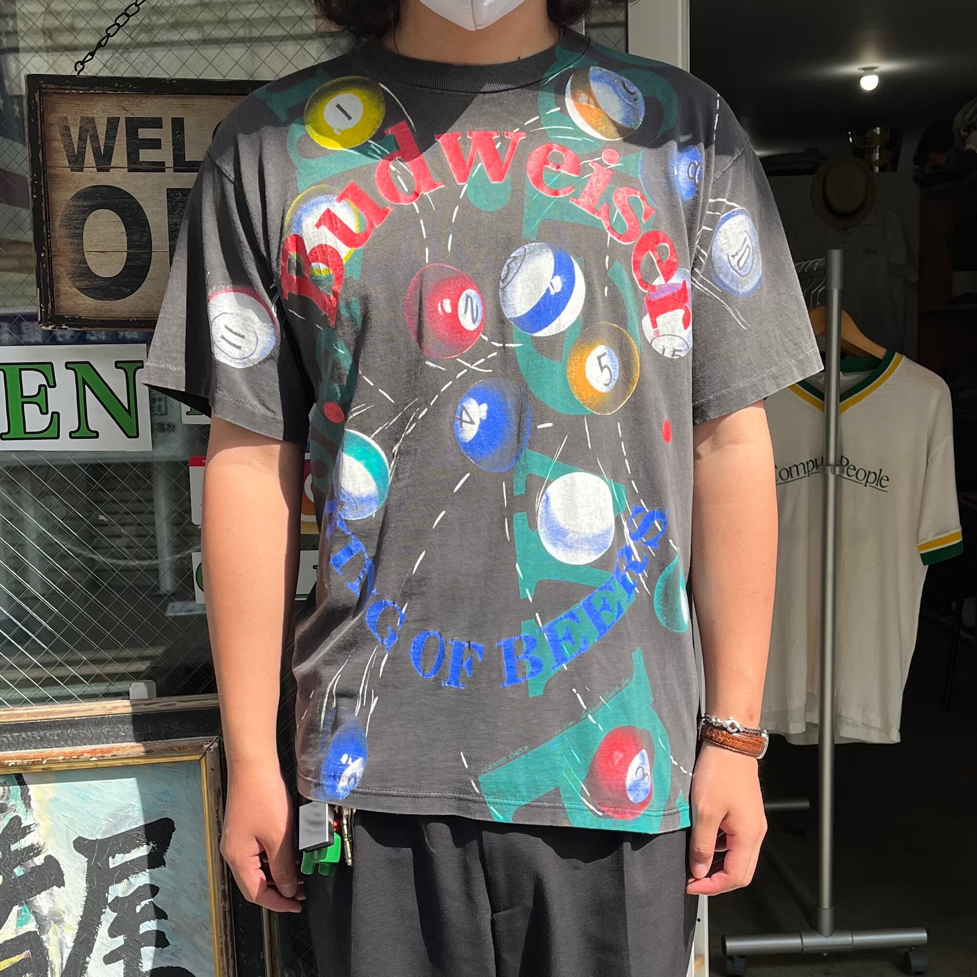 Budweiser バドワイザー　90-00s ビリヤード　Tシャツ