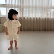 【取寄/韓国直送】BellaBamBina 26/SM ユニセックスハーフパンツ上下セット|夏服|韓国子供服