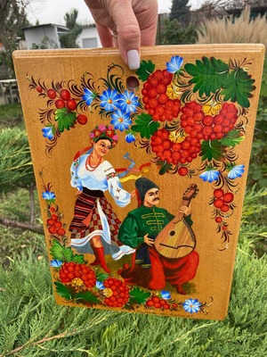 ペトリキウカのボード 25x35cm 巨匠ホロベッツ作