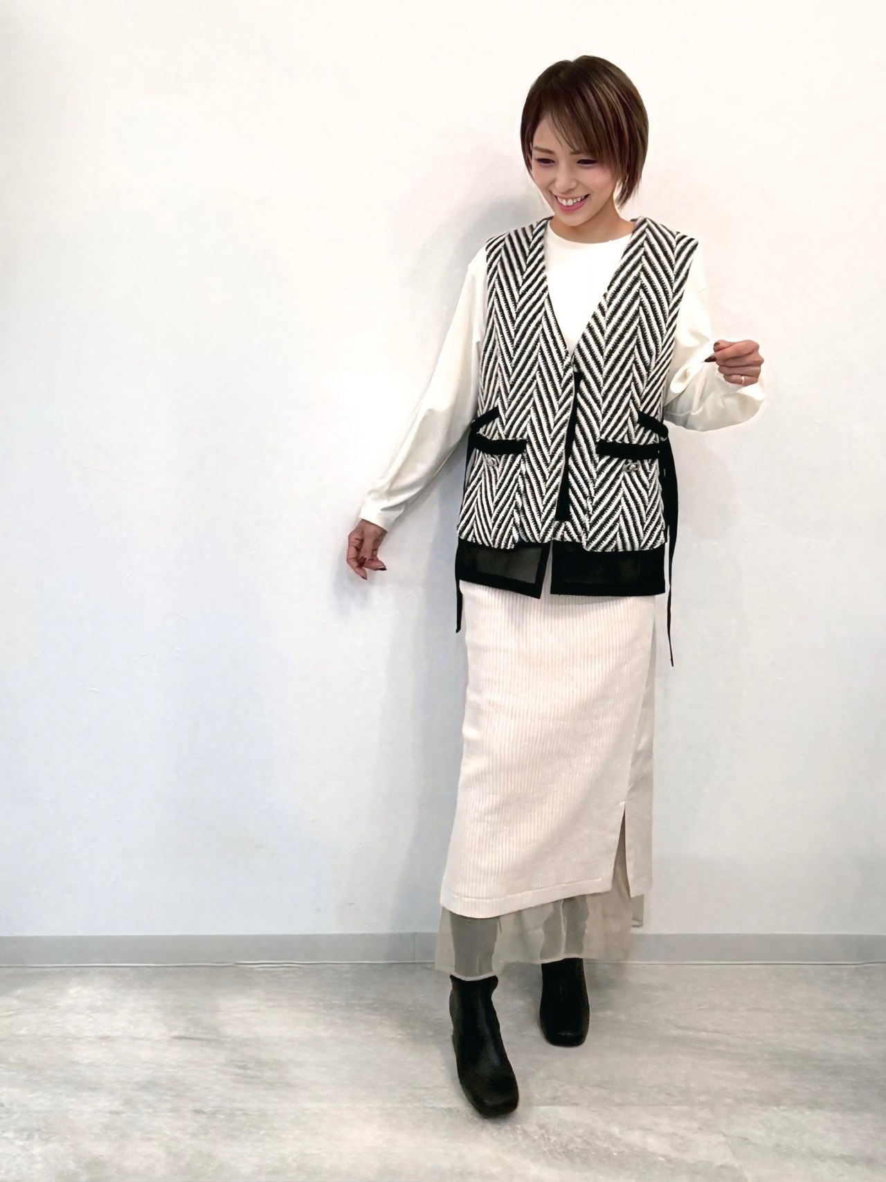 ウールツイードベスト