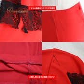 社交ダンス 衣装 Chacott チャコット スカート レッスンウェア レッド系 レース 赤 黒 フリル 練習 レッスン 伸縮 ストレッチ 鮮やか 上品 華やか レディース おしゃれ ダンス衣装 イベント ステージ ブラック系