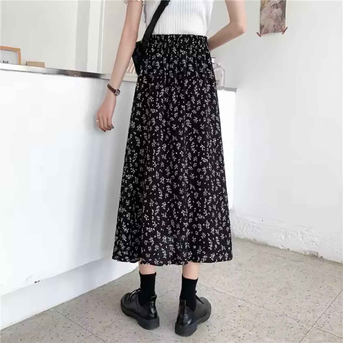 フラワーAラインスカート