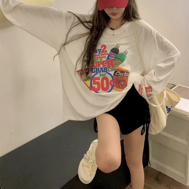 ポップアートプリントルーズフォルムTシャツ 1col   R01856