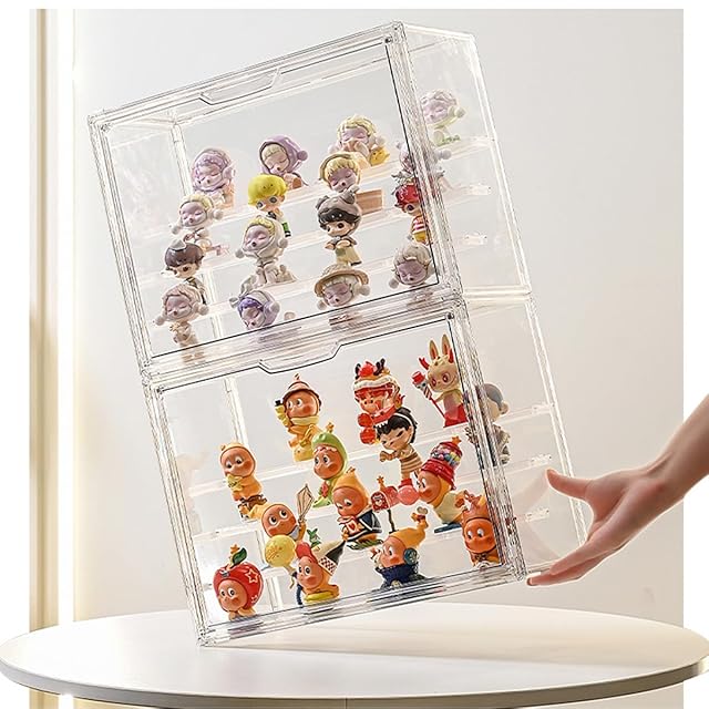 フィギュアケース 透明展示箱 4層ディスプレイボックス 36×18×27cm