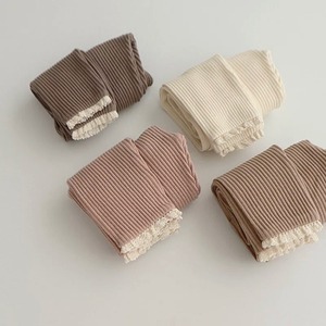 【73-90】lace rib leggings レギンス リブ レース