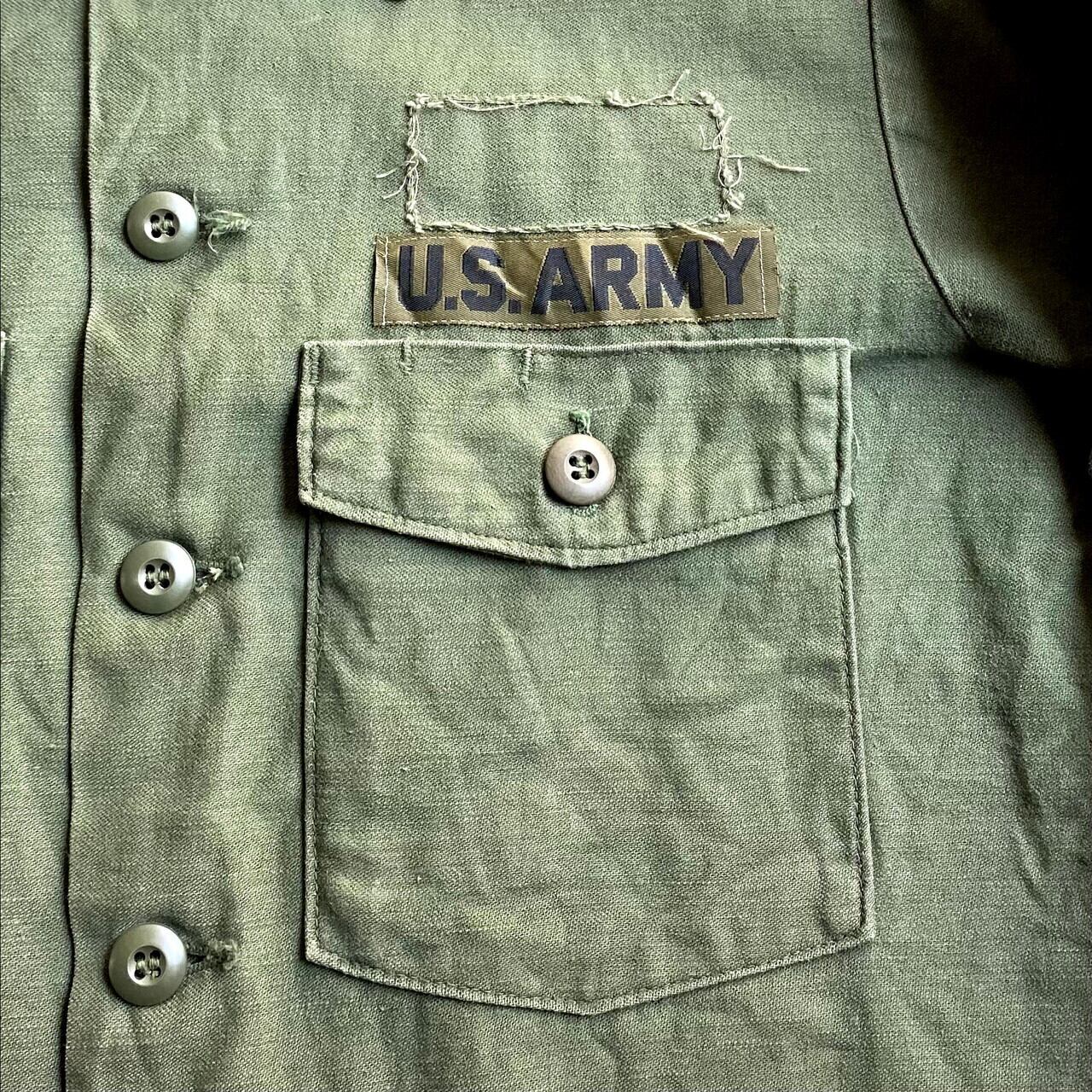 年納品 年代 U.S.ARMY 米軍実品 ユーティリティシャツ ?×