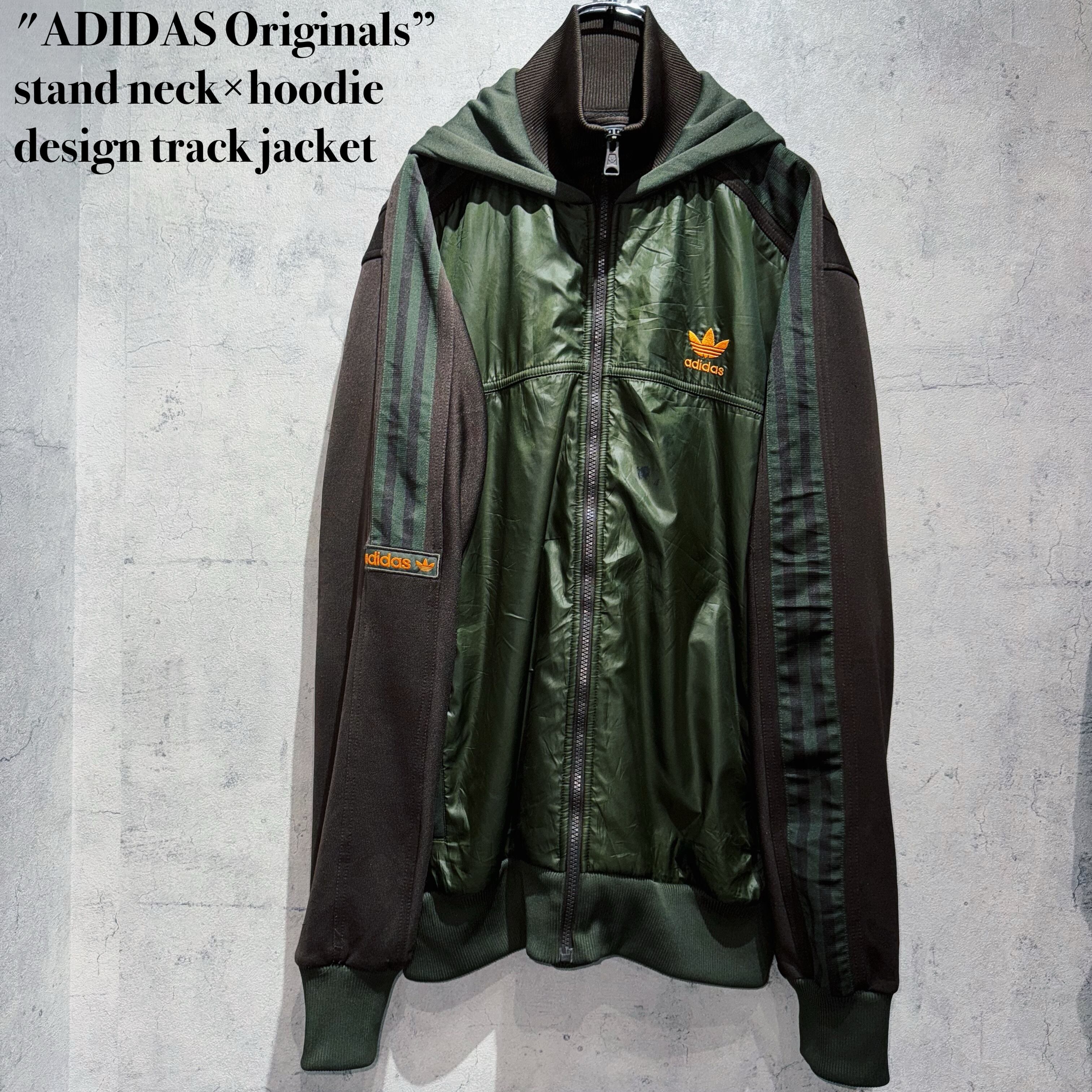 "ADIDAS Originals”stand neck×hoodie design track jacket
