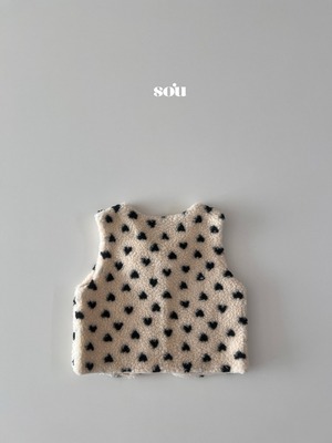 SO U［取寄］heart dumble vest 26winter
