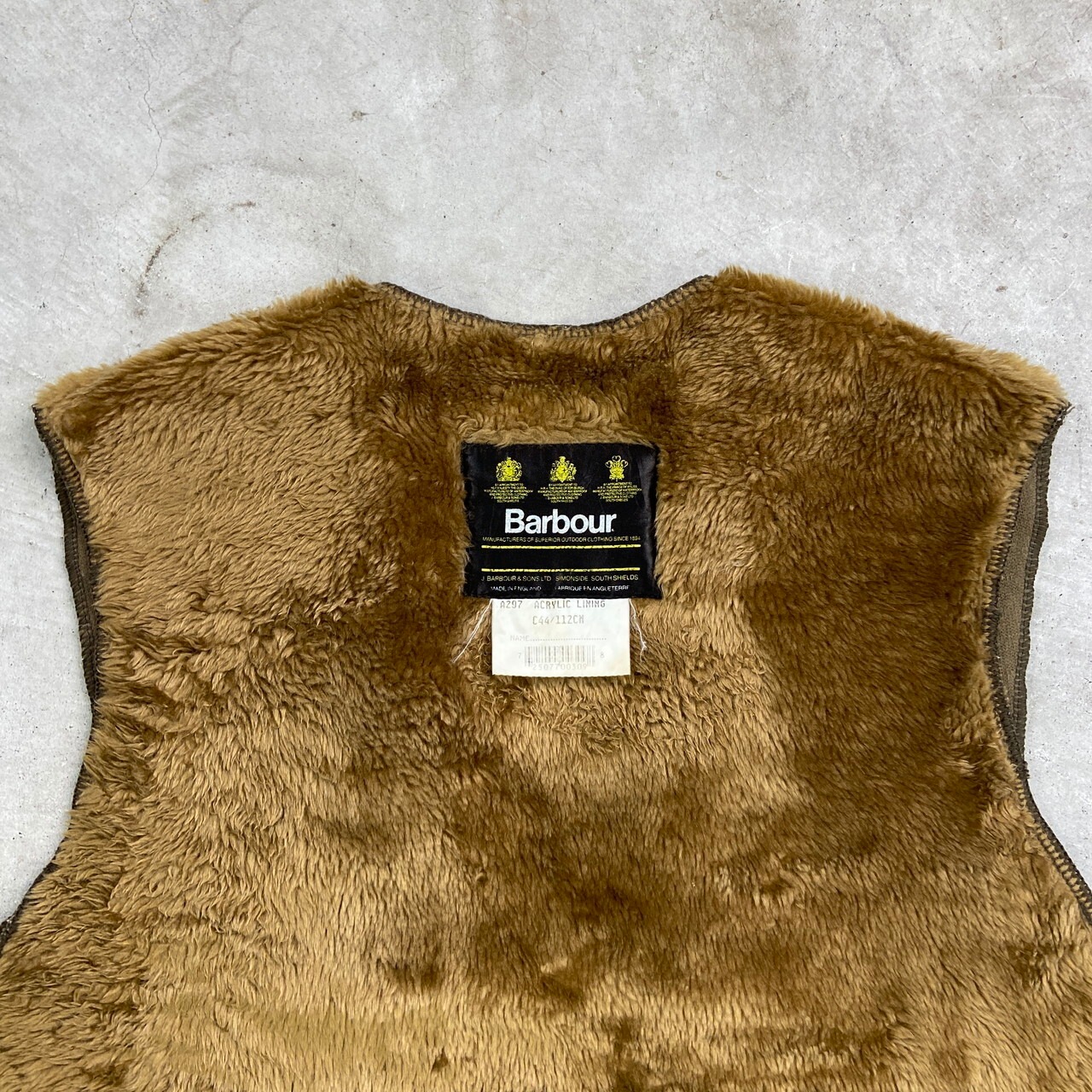 90年代 英国製 Barbour バブアー パイルライナーベスト ボアベスト 