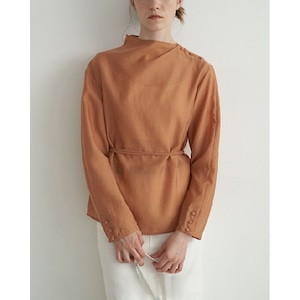 bottle neck shoulder button blouse 101156