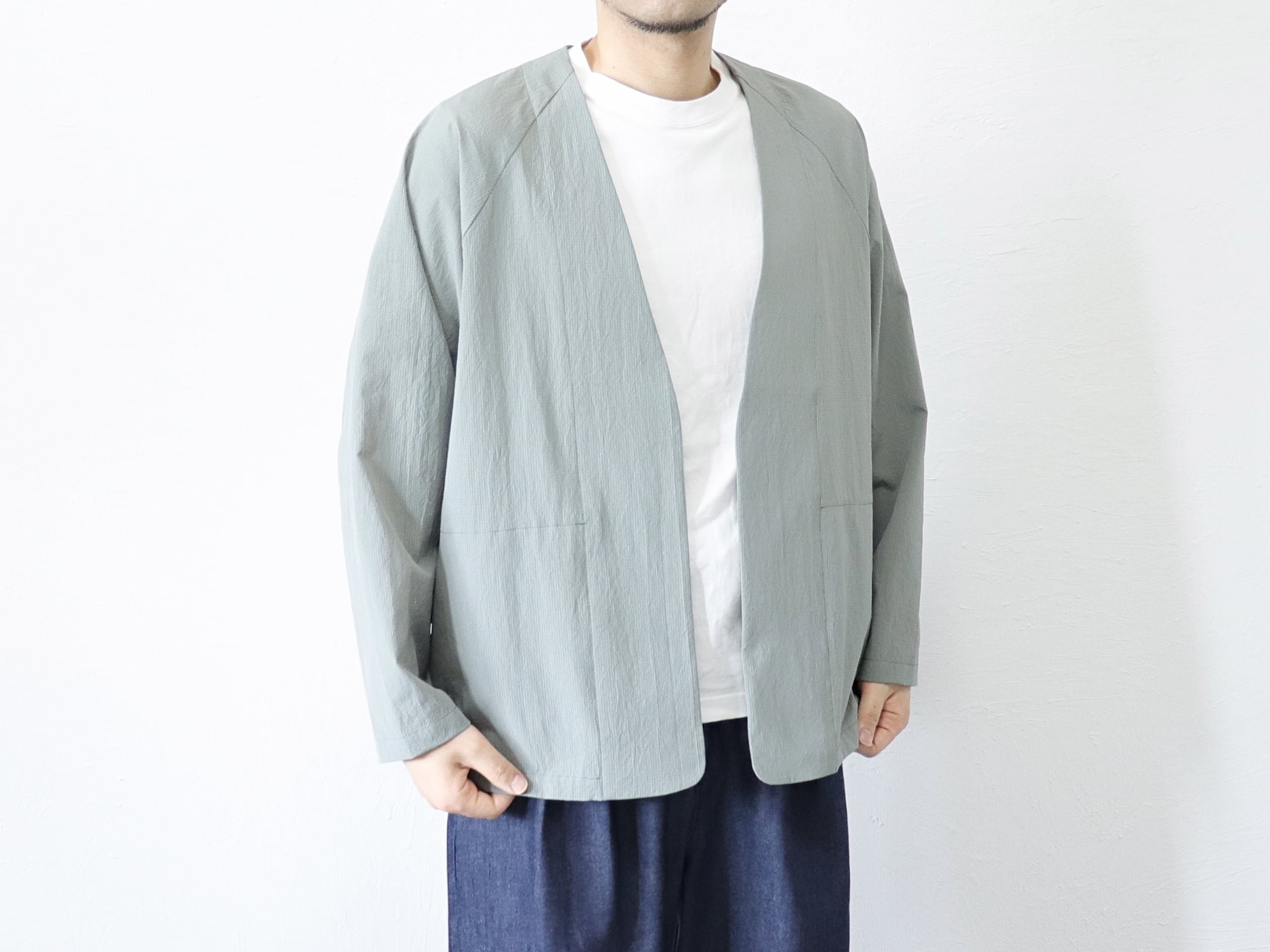 MANUAL ALPHABET / DOT AIR CARDIGAN - SAGE マニュアルアルファベット