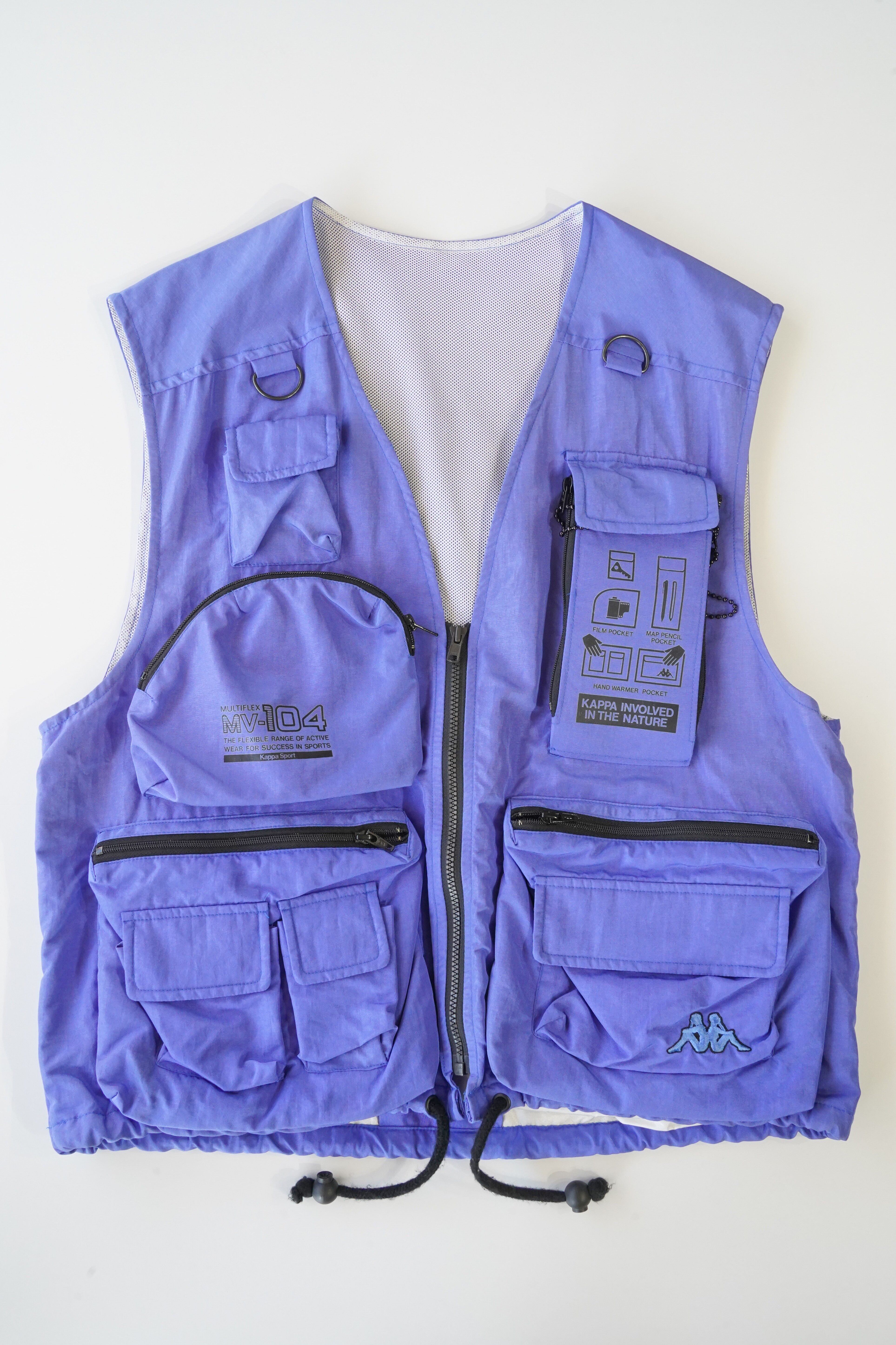 Kappa Sport USA 90s メッシュ ギアベスト MV-104 (パープルブルー/L)