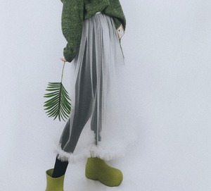 ruffled tulle skirt 3colors【2025030602】