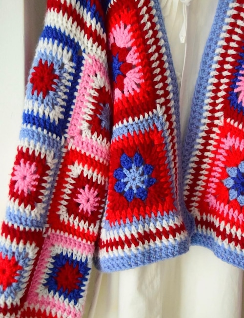 Crochet granny square cardigan