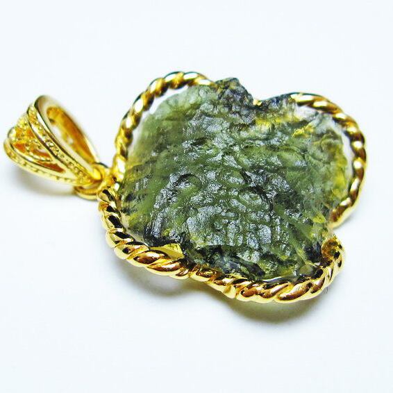 モルダバイト ペンダント 原石 ペンダントトップ メール便可 [M便 1/20] 199-419