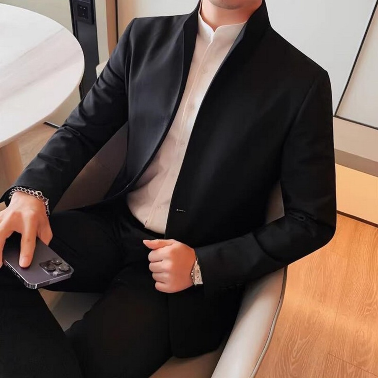 suit stand collar suit jacket 00230