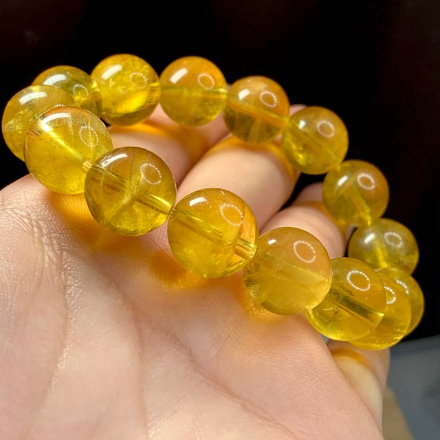 f123.発色が美しいゴールデンフローライトブレスレット