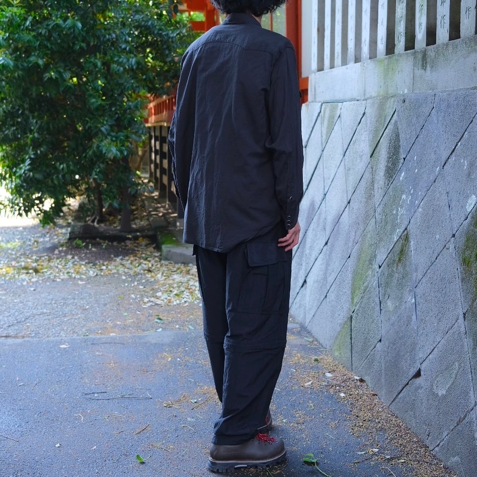 COMOLI(コモリ) /シルク製品染ウエスタンシャツ-BLACK-(D01-02006) | Signs