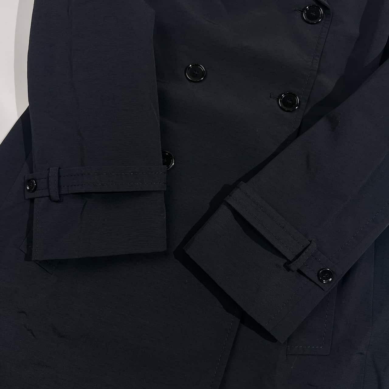 新品 タグ付き イタリア製 Samsonite サムソナイト ダブル トレンチコート I 38/ブラック系 レディース 春夏