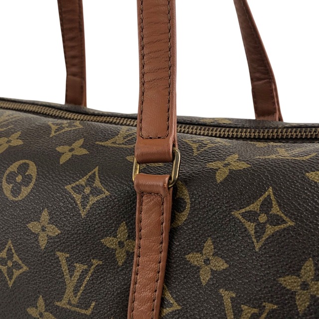 LOUIS VUITTON ルイヴィトン ハンドバッグ ブラウン PVC レザー パピヨン ロールバッグ vintage ヴィンテージ オールド cdc5p5