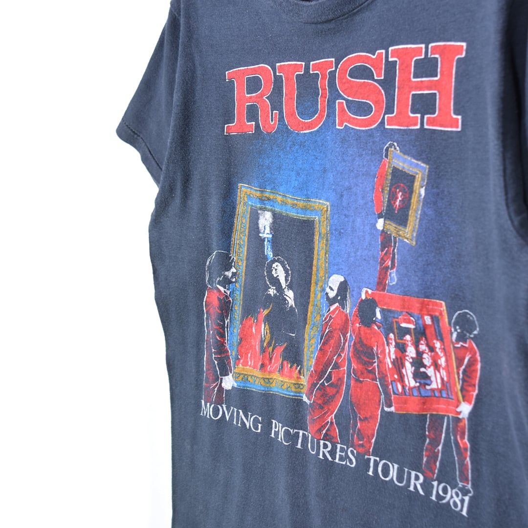 80s ラッシュ ヴィンテージロックTシャツ プログレ ブラック