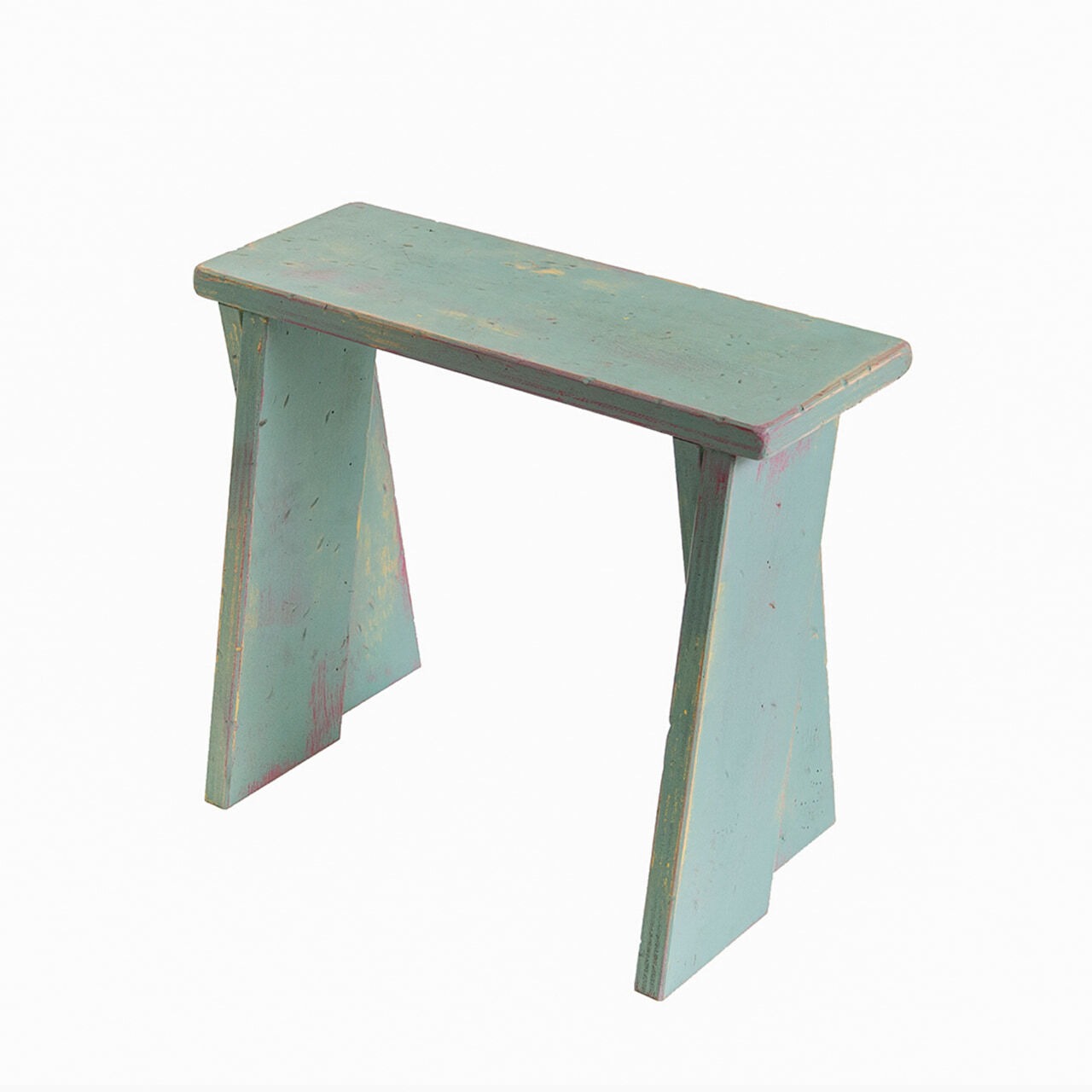 AGED BENCH STOOL<Dressing Blue>