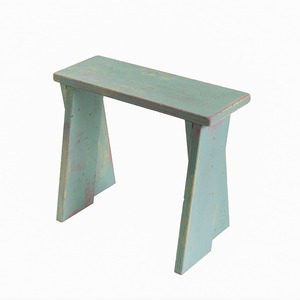 AGED BENCH STOOL<Dressing Blue>