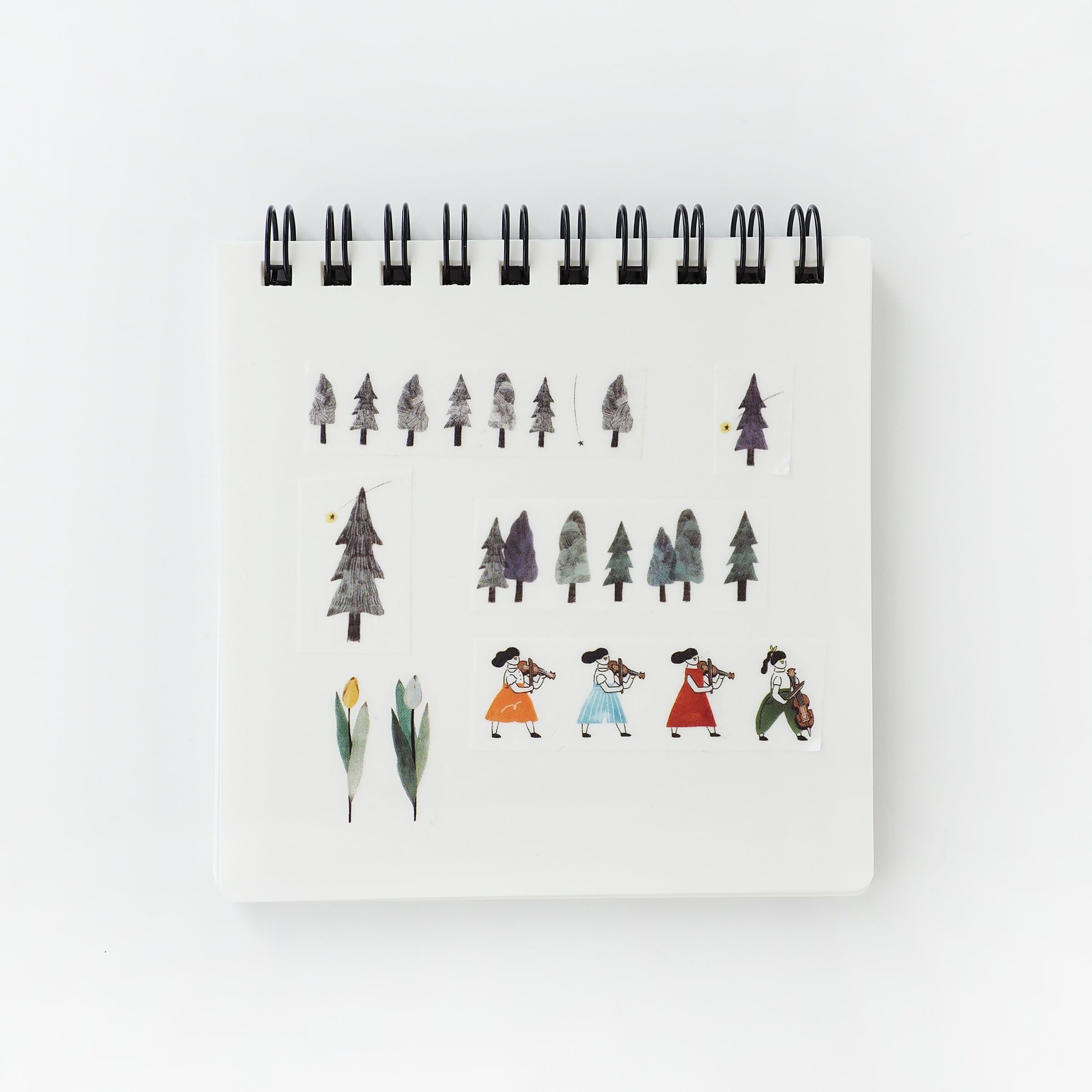 001 海外 剥離紙本 剥離紙ノート マスキングテープ ノート シール台帳