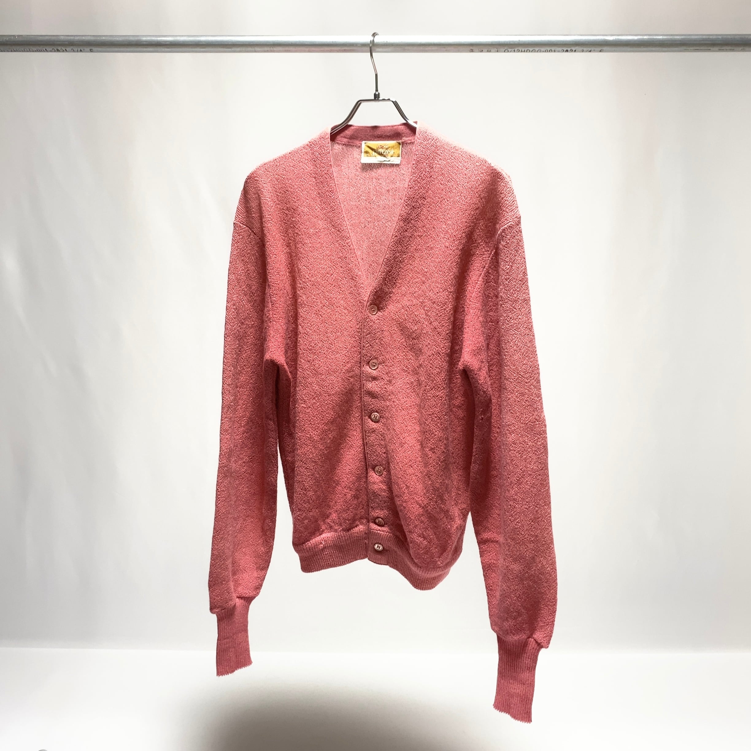 Jantzen / 60-70's Vintage Pink Color Knit Cardigan / Made in USA  /ジャンセン/カーディガン/ピンクカラー/ヴィンテージ/パール編み/アメリカ製/60年代/70年代/