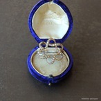 英国アンティークジュエリー 15ctゴールド 真珠 スター ブローチ （ソーティングメモ付）