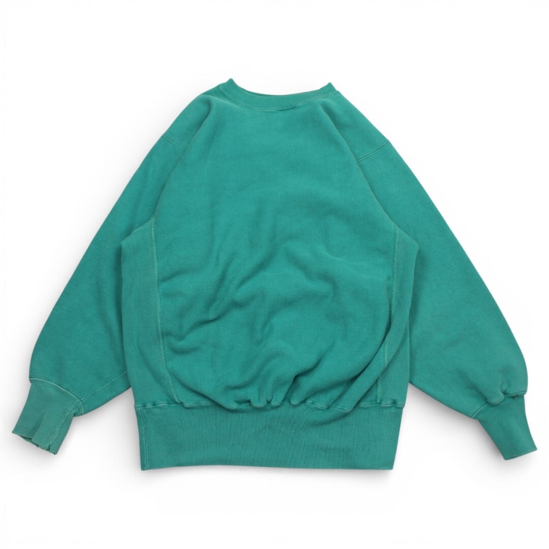 古着 80s USA製 Champion Reverse Weave Warmup Crew Neck Green