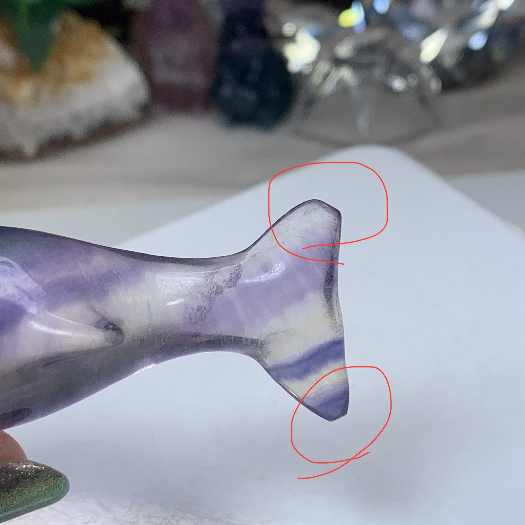 12.癒☆可愛いフローライトイルカさん・ペアセット | Naturaltreasure