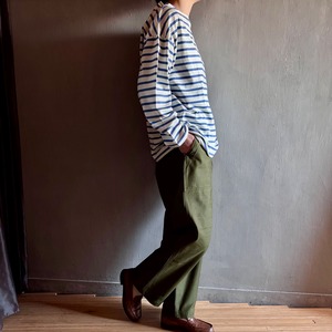 SAINT JAMES セントジェームス｜MORLAIX モーレドロップショルダー ECUME/BLUE FAIENCE