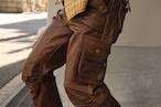 80s leather cargo pants