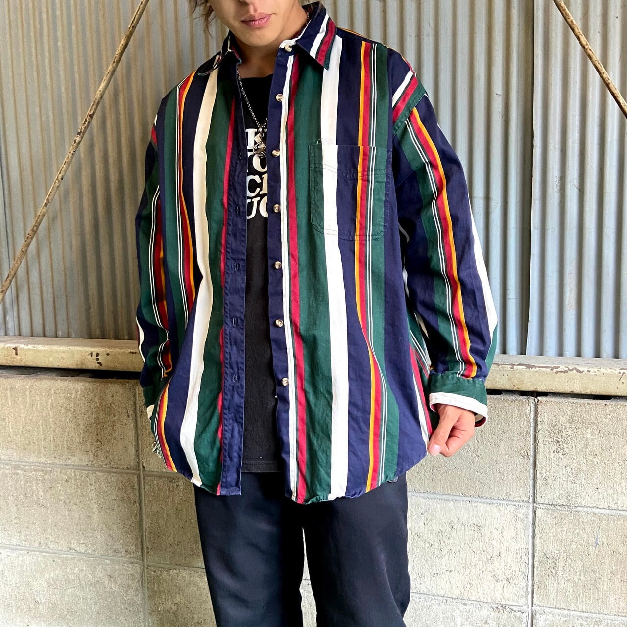 90年代 Details Express 長袖 マルチストライプシャツ メンズl相当 古着 ボタンダウンシャツ B D シャツ ネイビー 紺色 ヴィンテージ ビンテージ 90s 長袖シャツ Ws21 Cave 古着屋 公式 古着通販サイト 90年代 Details Express 長袖 マルチストライプシャツ メンズl相当 古着 ボタンダウンシャツ B D シャツ ネイビー 紺色 ヴィンテージ ビンテージ 90s 長袖シャツ Ws21 Cave 古着屋 公式 古着通販サイト